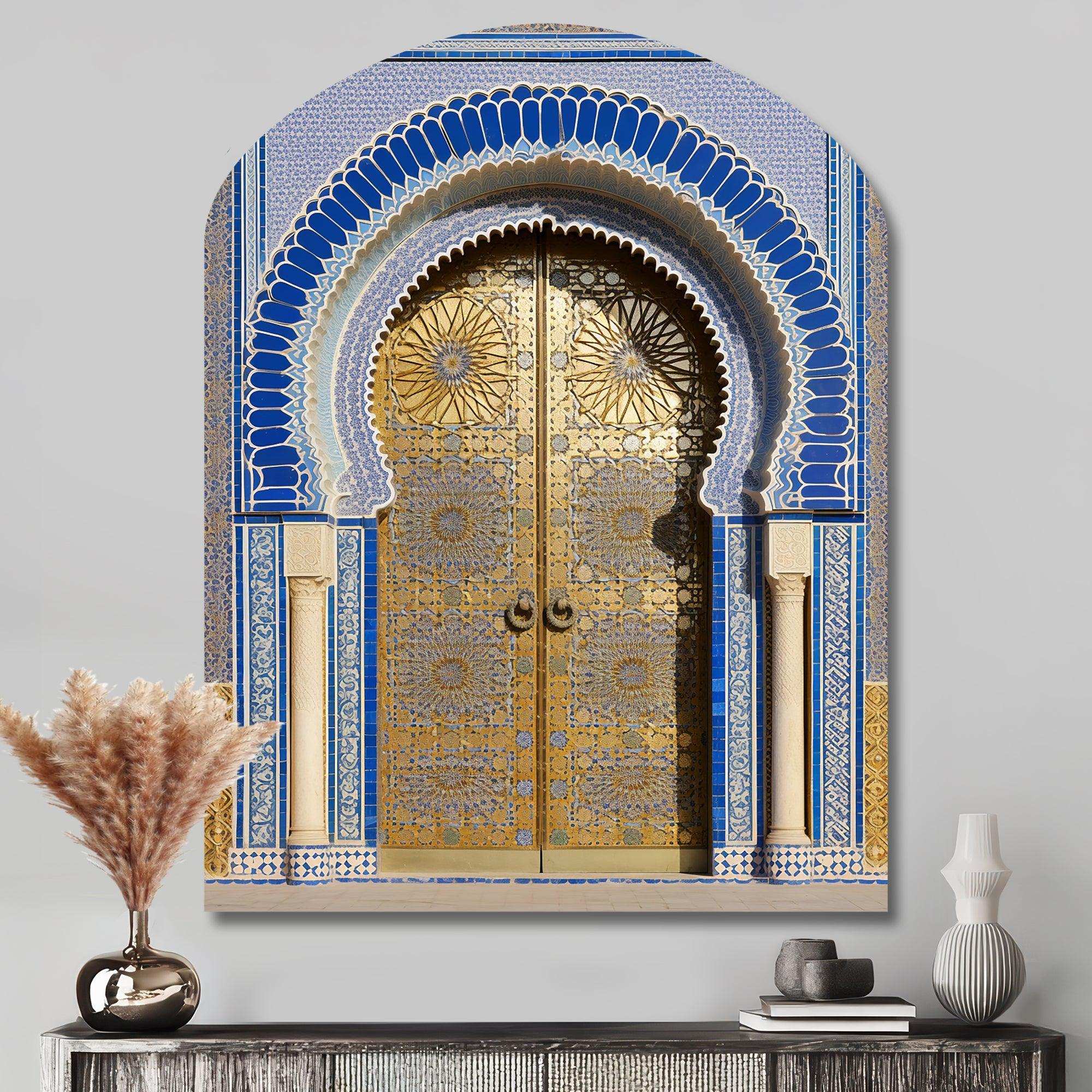 Morroco Palace Golden Doors I - Asymmetric Metal Wall Art
