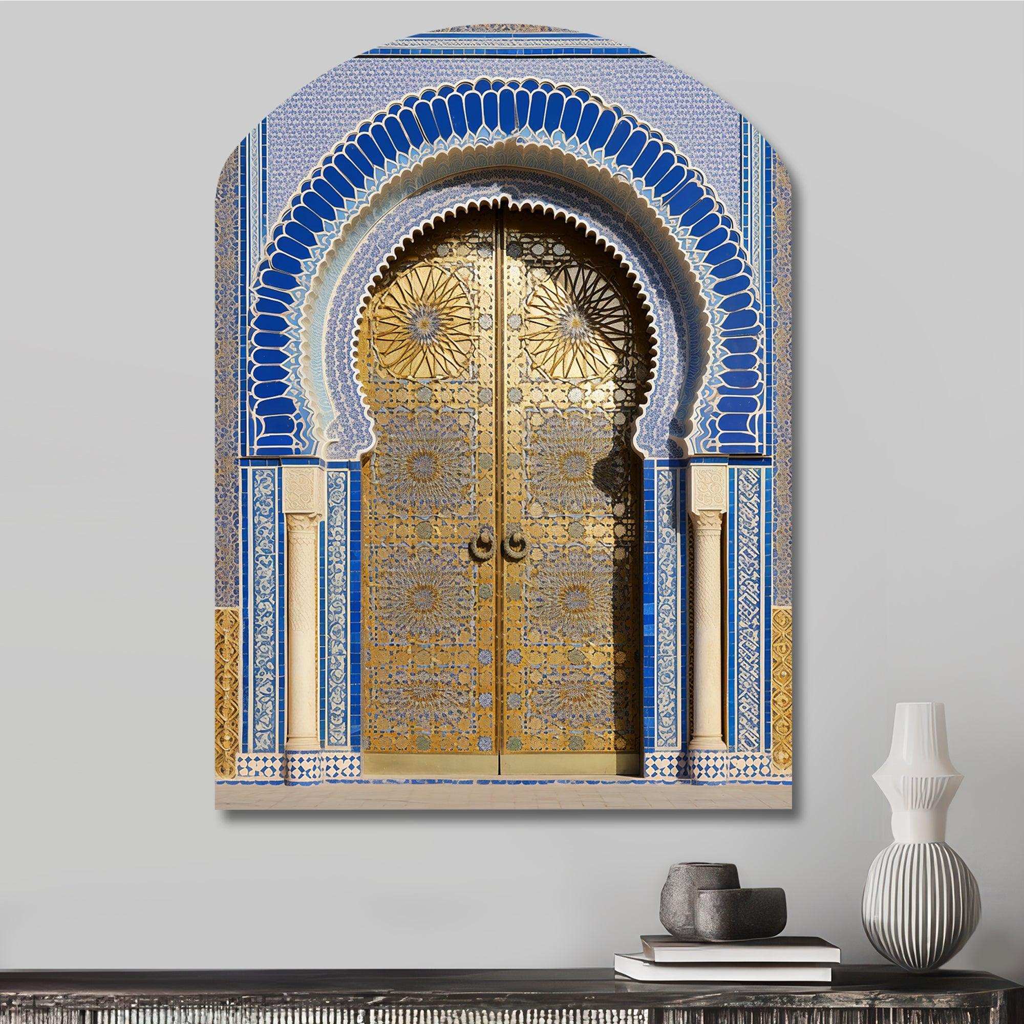 Morroco Palace Golden Doors I - Asymmetric Metal Wall Art