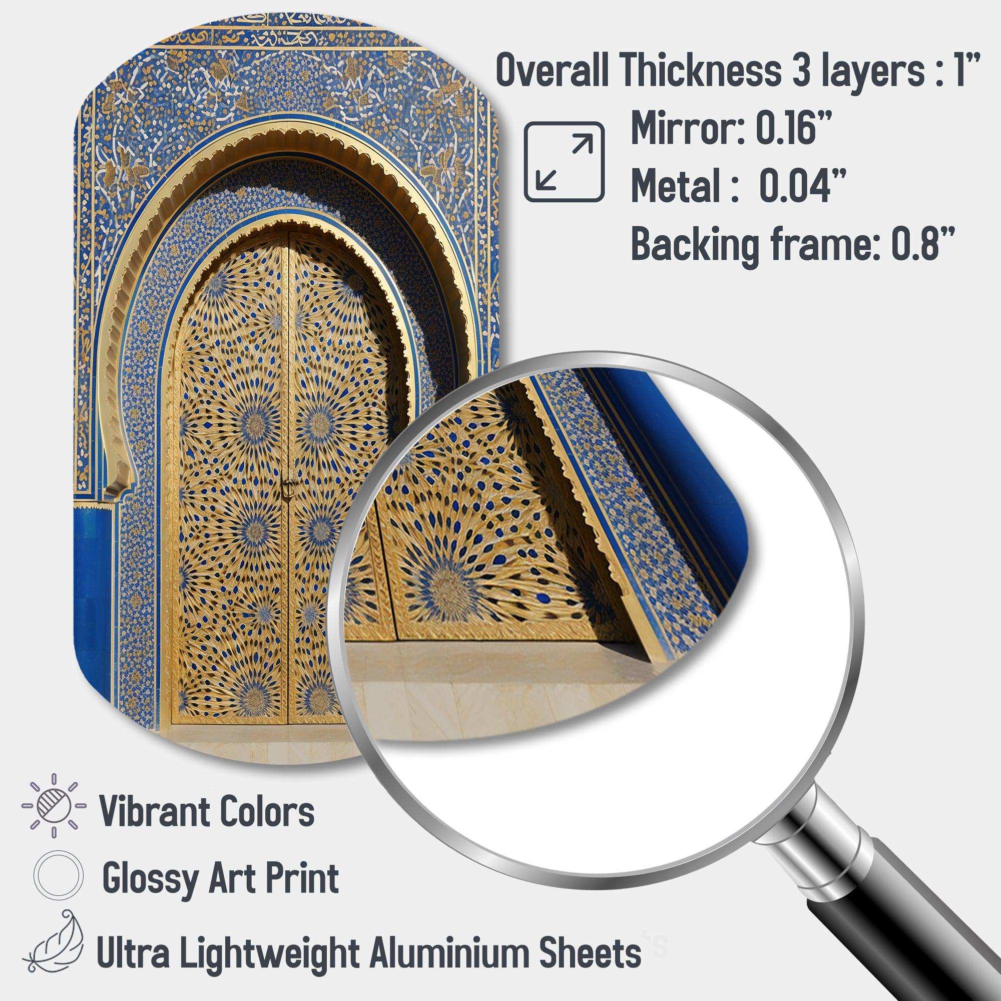 Morroco Palace Golden Doors V - Asymmetric Metal Wall Art