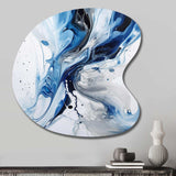 Blue and Grey Ethereal Elixir I - Asymmetric Metal Wall Art