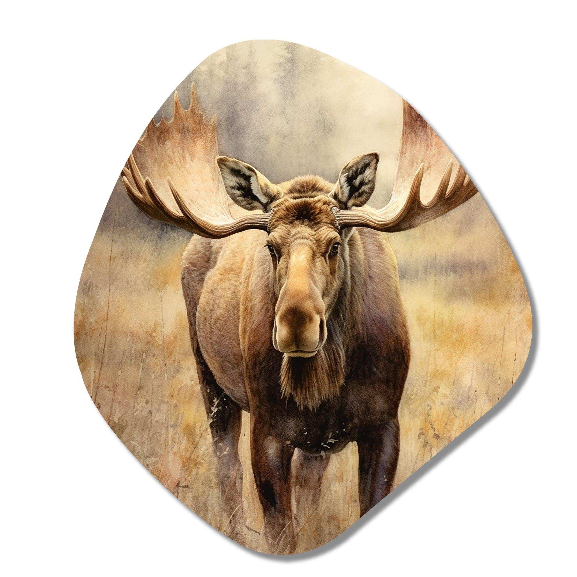 Moose Serenity I - Asymmetric Metal Wall Art