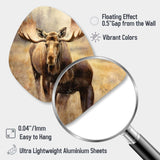 Moose Serenity I - Asymmetric Metal Wall Art