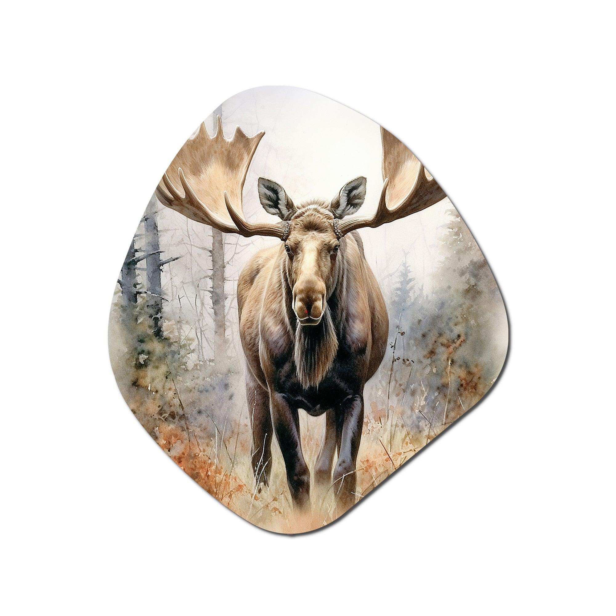 Moose Serenity II - Asymmetric Metal Wall Art