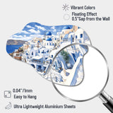 Greek Santorini Odyssey I - Asymmetric Metal Wall Art