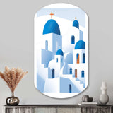 Greek Santorini Odyssey IV - Asymmetric Metal Wall Art