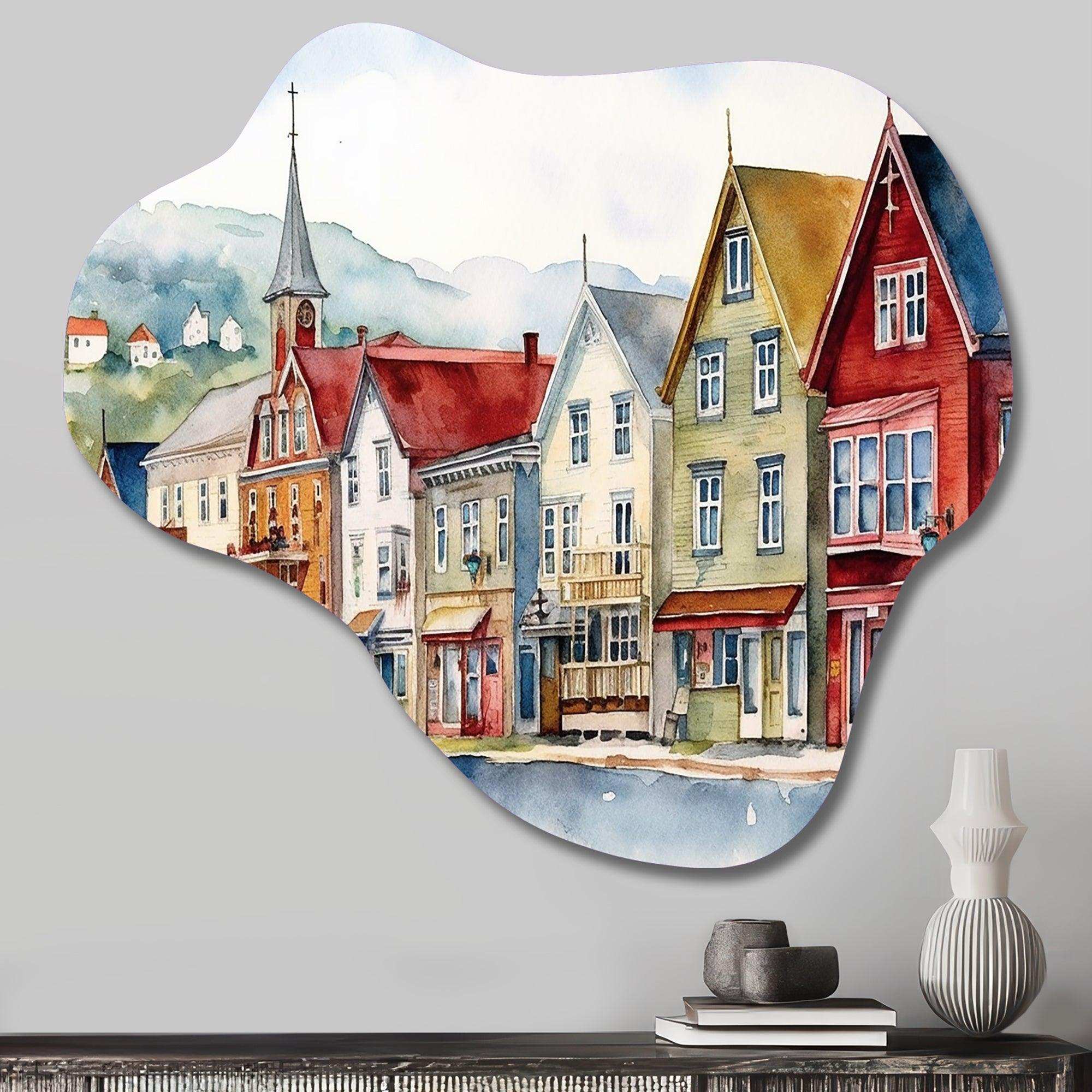 Newfoundland Coastal Vintage II - Asymmetric Metal Wall Art