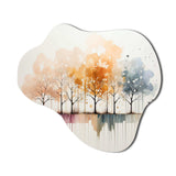Minimalism Yellow Tree Solitude II - Asymmetric Metal Wall Art