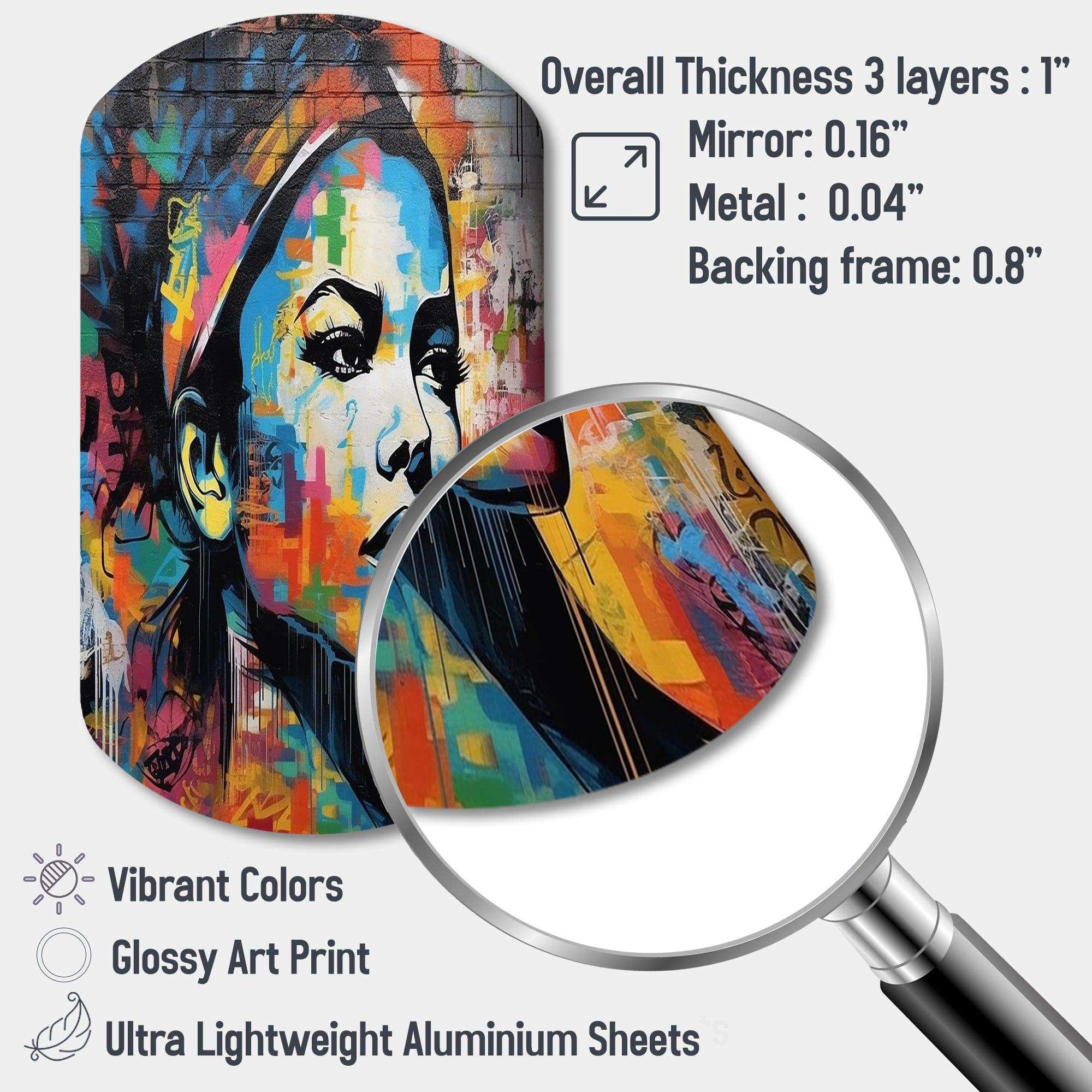 Vintage 1950S Woman Rebellion - Asymmetric Metal Wall Art