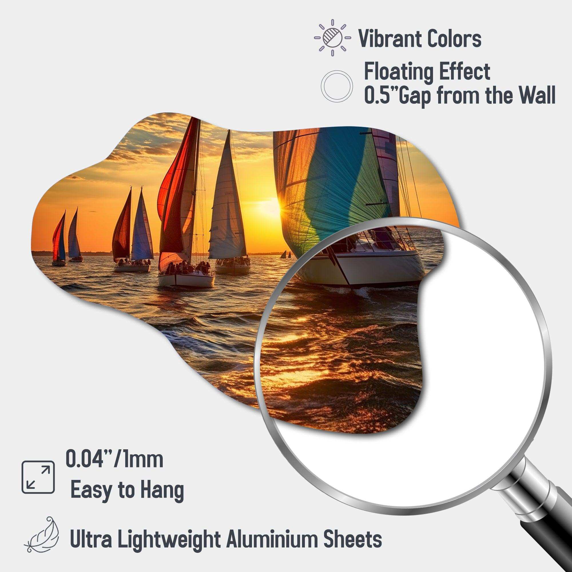 Boating Bliss II - Asymmetric Metal Wall Art