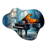 Piano Rhapsody In Blue I - Asymmetric Metal Wall Art