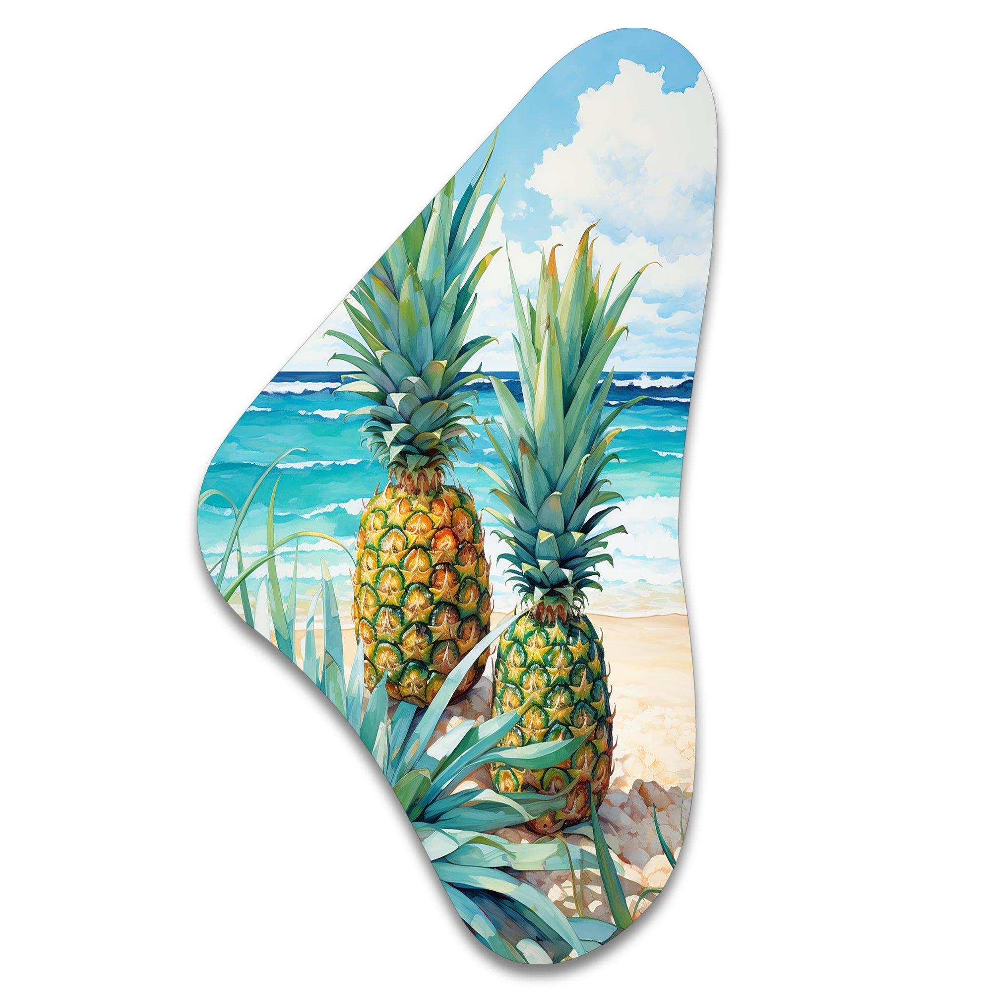 Juicy Pineapple Bliss IV - Asymmetric Metal Wall Art