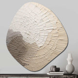 Graceful Minimalism Beige Muted Art - Asymmetric Metal Wall Art