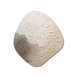 Graceful Minimalism Beige Muted Art - Asymmetric Metal Wall Art