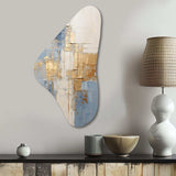 Beige And Gold Minimalism Scandinavian II - Asymmetric Metal Wall Art