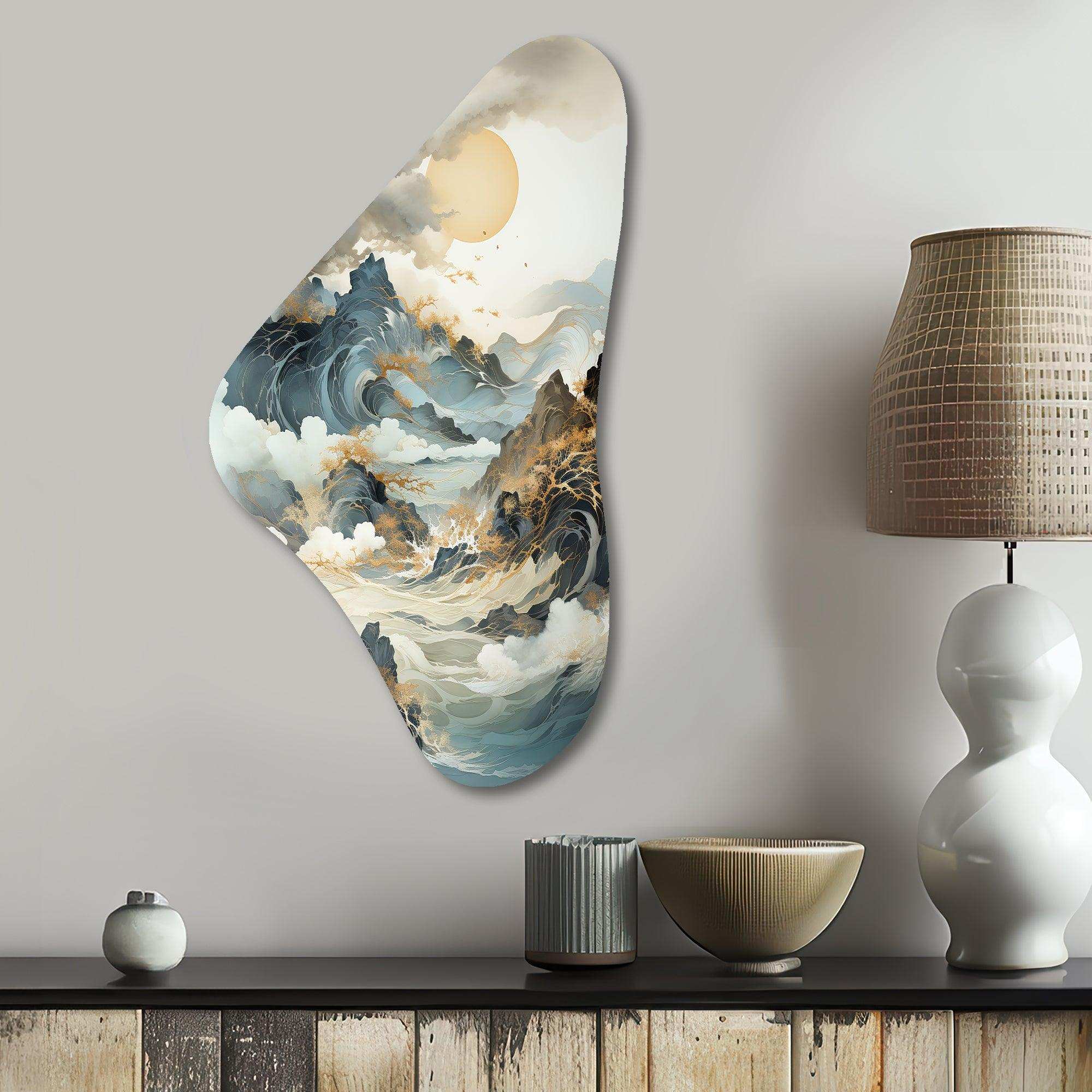 Bold Storms Landscape - Asymmetric Metal Wall Art