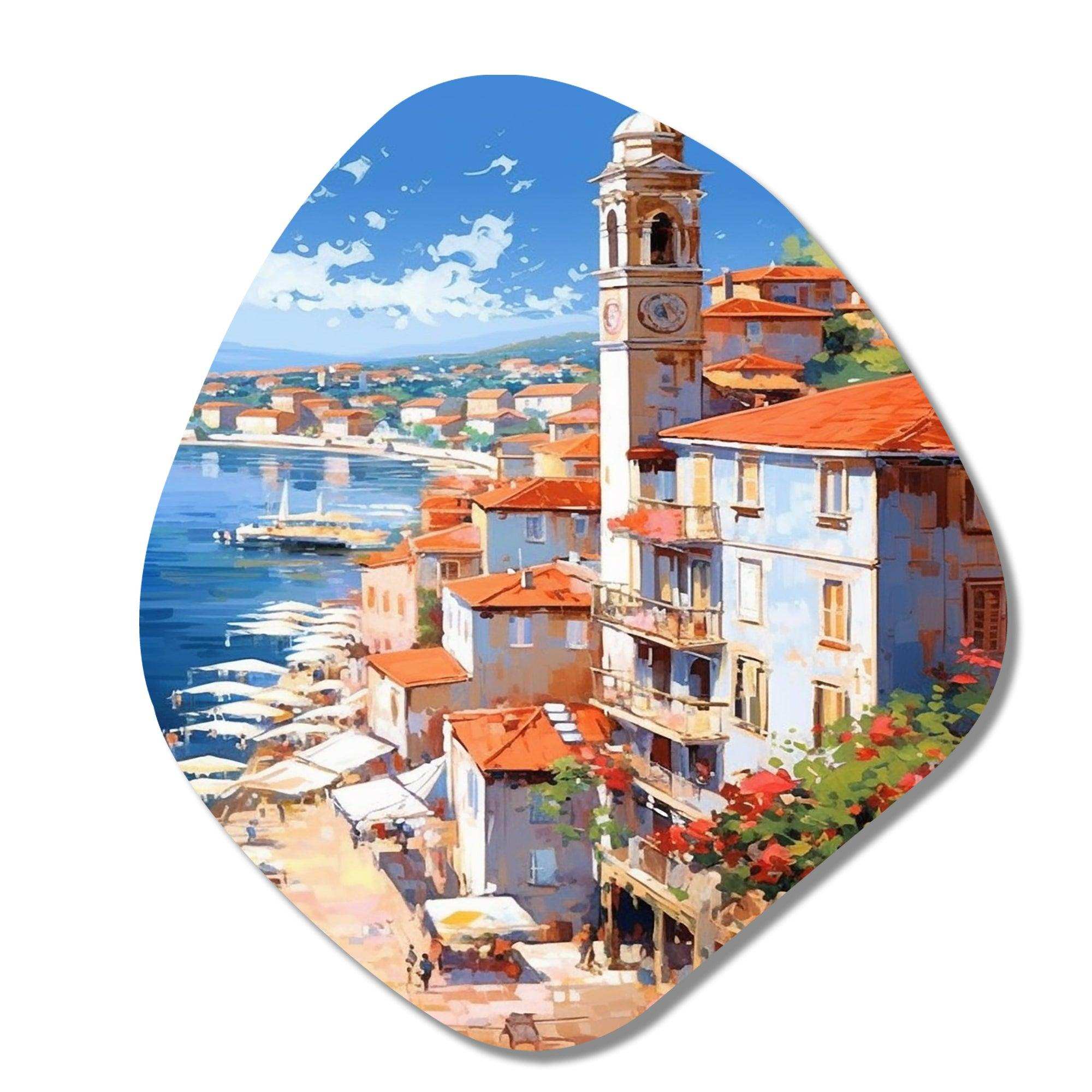 Beautiful Scenery In Italy I - Asymmetric Metal Wall Art