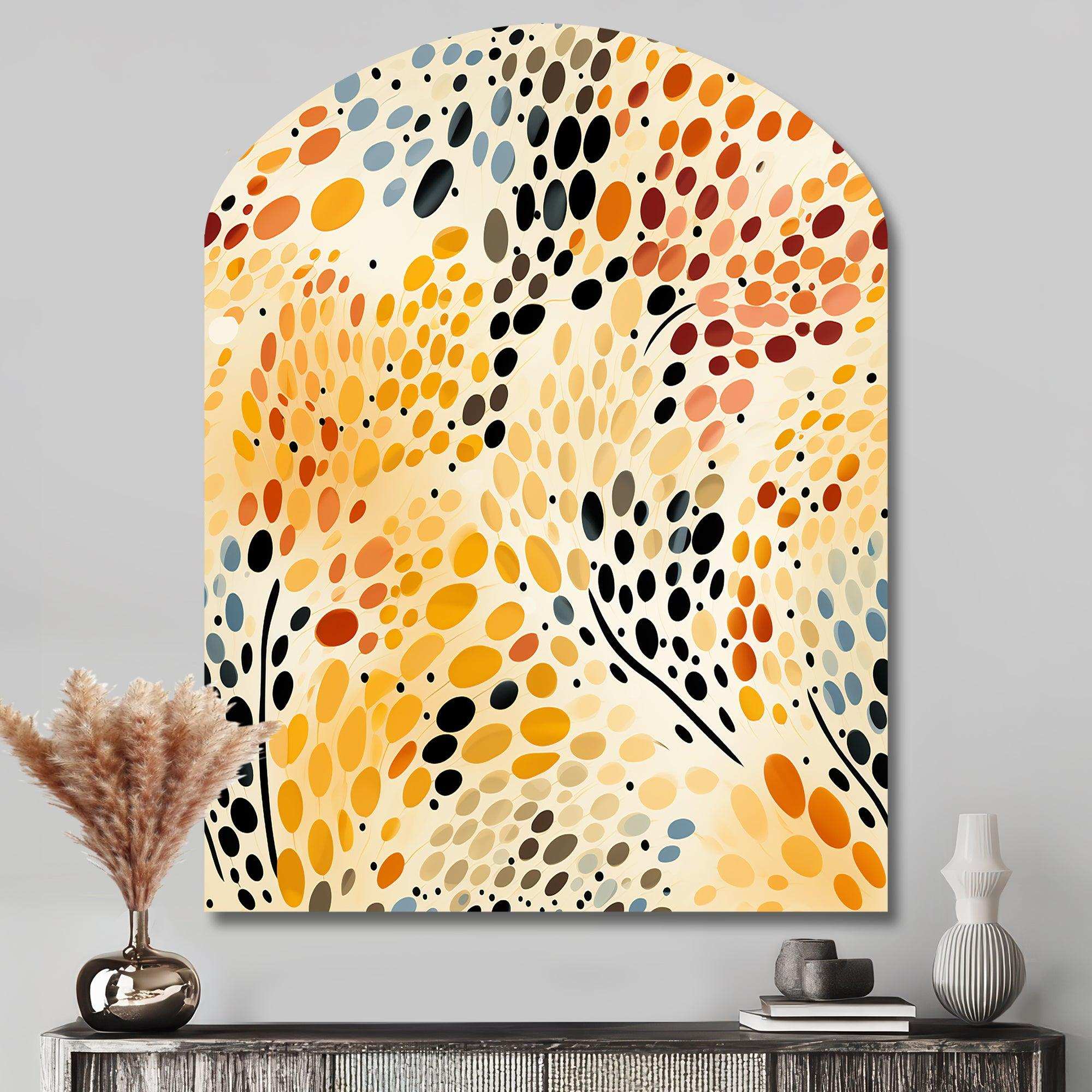 Watercolor Pattern Dot - Asymmetric Metal Wall Art