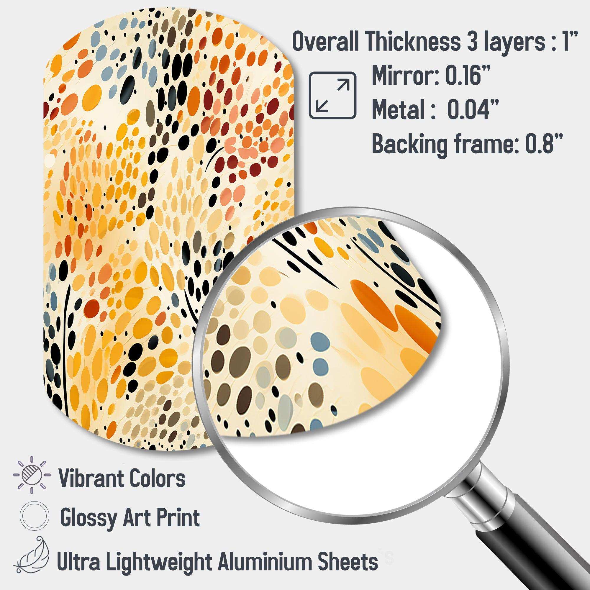 Watercolor Pattern Dot - Asymmetric Metal Wall Art