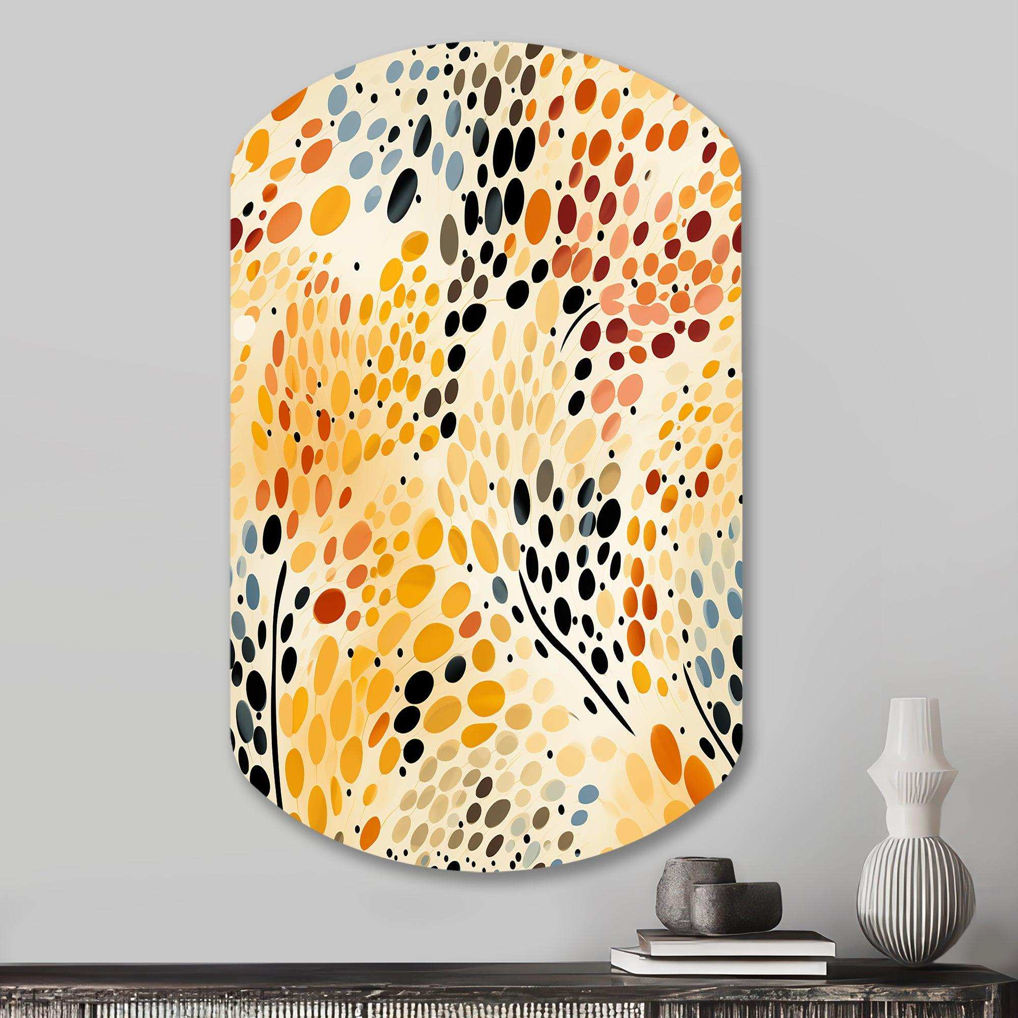 Watercolor Pattern Dot - Asymmetric Metal Wall Art