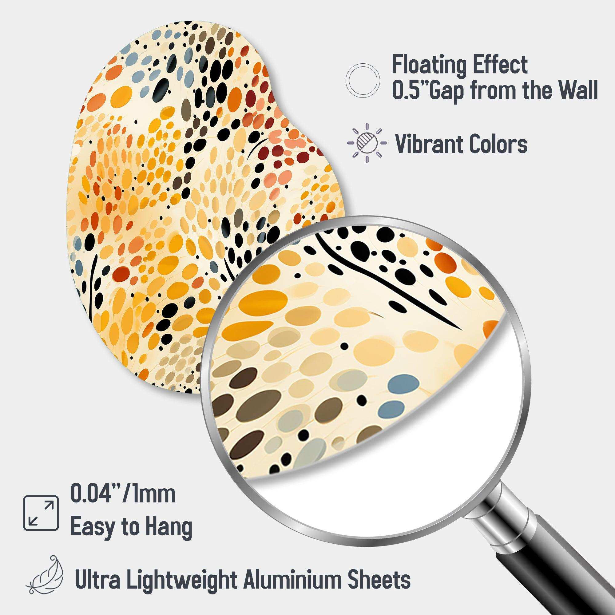 Watercolor Pattern Dot - Asymmetric Metal Wall Art