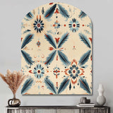 Nomadic Harmony Boho Pattern - Asymmetric Metal Wall Art