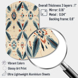 Nomadic Harmony Boho Pattern - Asymmetric Metal Wall Art