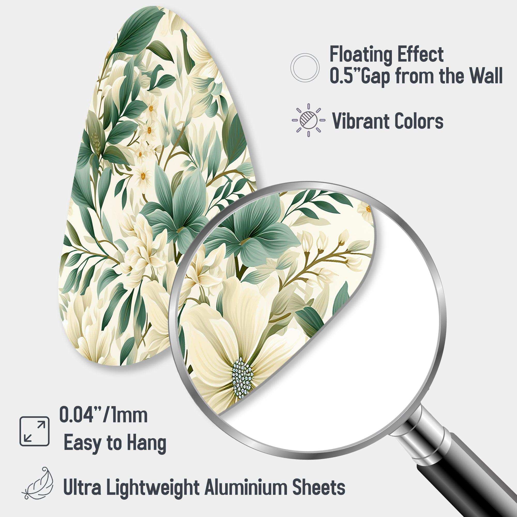 Subdued Oasis Boho Pattern - Asymmetric Metal Wall Art