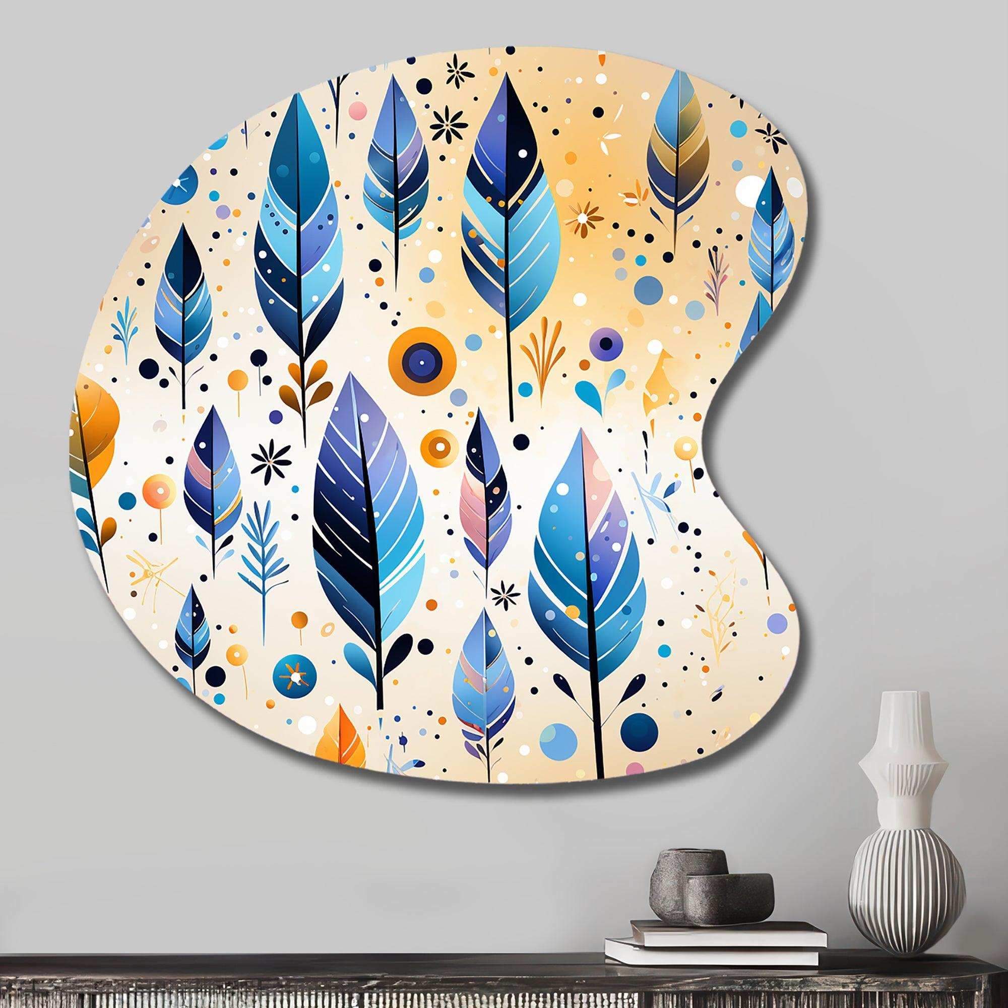 Tribal Dreamscape Boho Pattern - Asymmetric Metal Wall Art