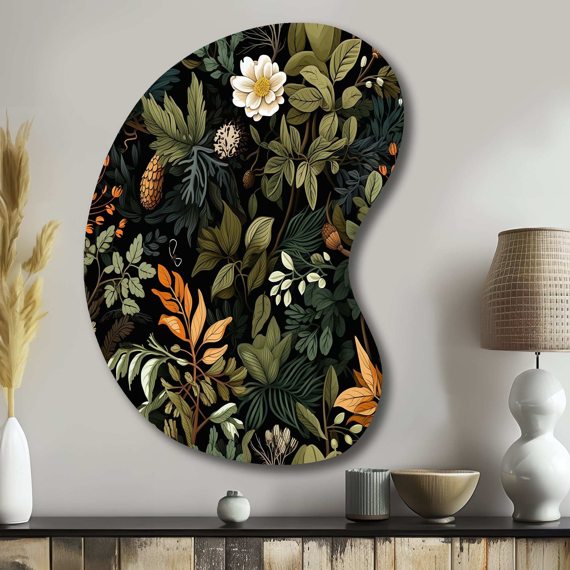 Rustic Wilderness Cottage Charm - Asymmetric Metal Wall Art