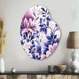Moroccan Damask Poppies Intrigue - Asymmetric Metal Wall Art
