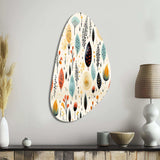 Earthy Boho Eclectic Plants - Asymmetric Metal Wall Art