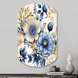 Classic Blue Harmony Bouquet - Asymmetric Metal Wall Art