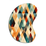 Natural Tones Green And Beige Mosaic - Asymmetric Metal Wall Art