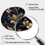 Opulent Allure Deep Navy - Asymmetric Metal Wall Art