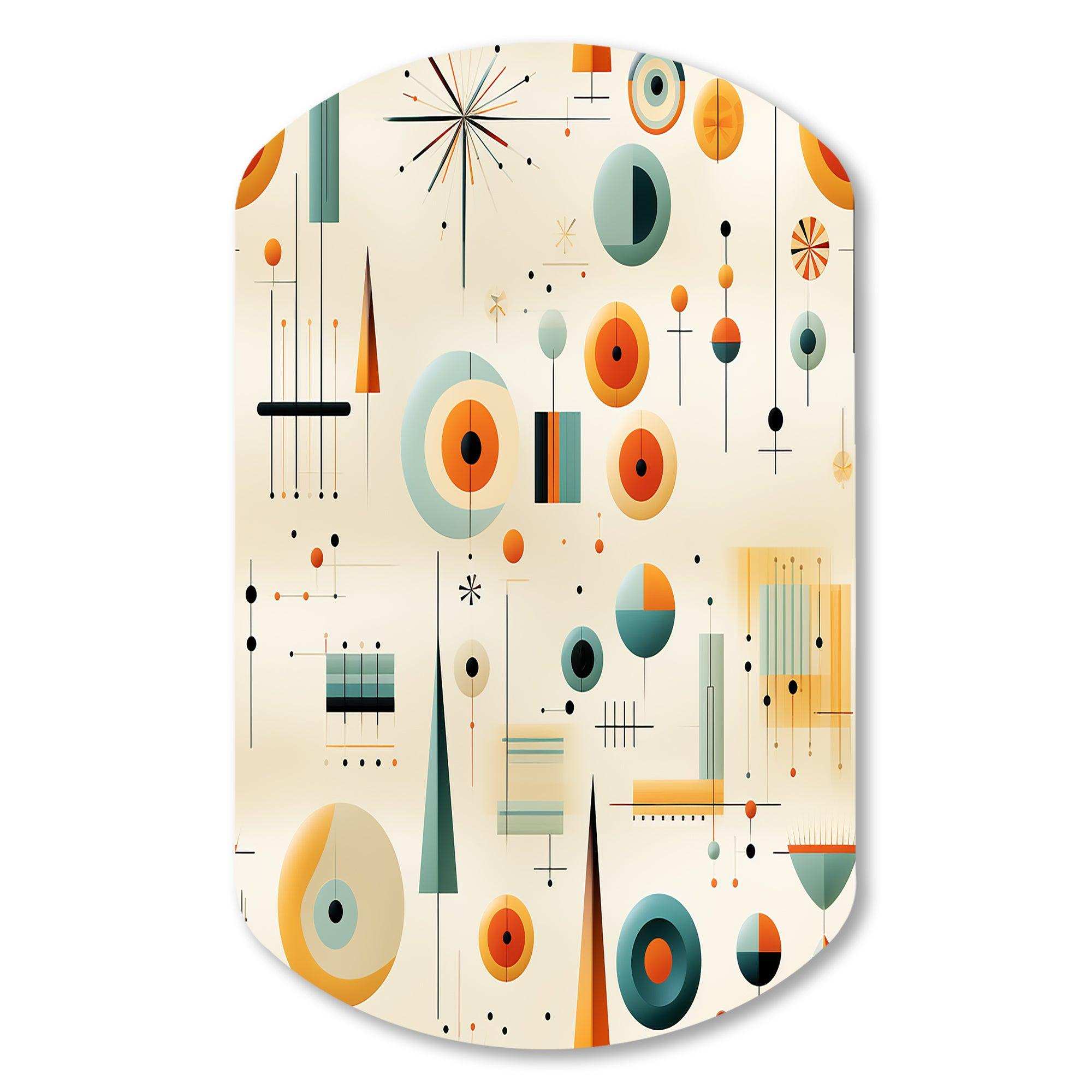 Midcentury Geometric Resurgence - Asymmetric Metal Wall Art