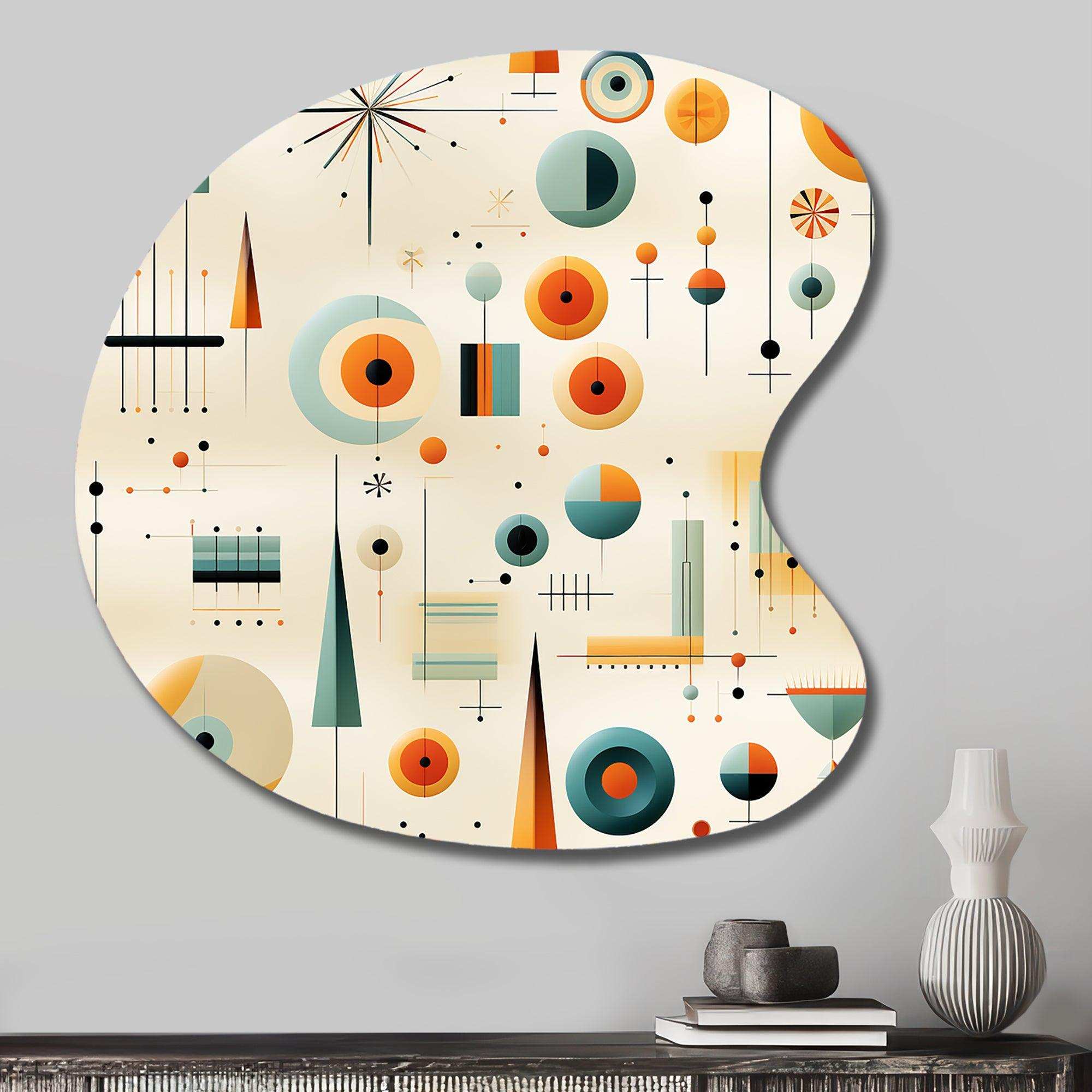 Midcentury Geometric Resurgence - Asymmetric Metal Wall Art