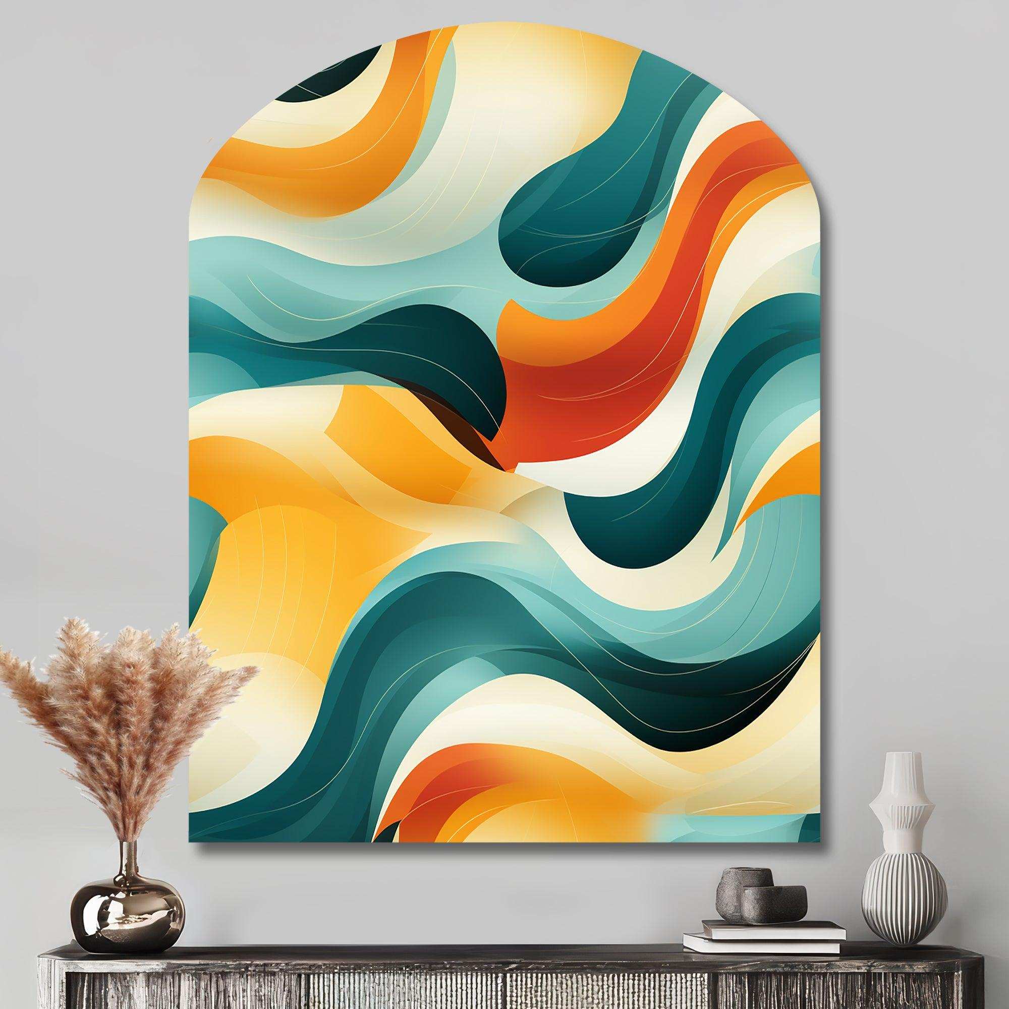 Mod Wave Revival - Asymmetric Metal Wall Art