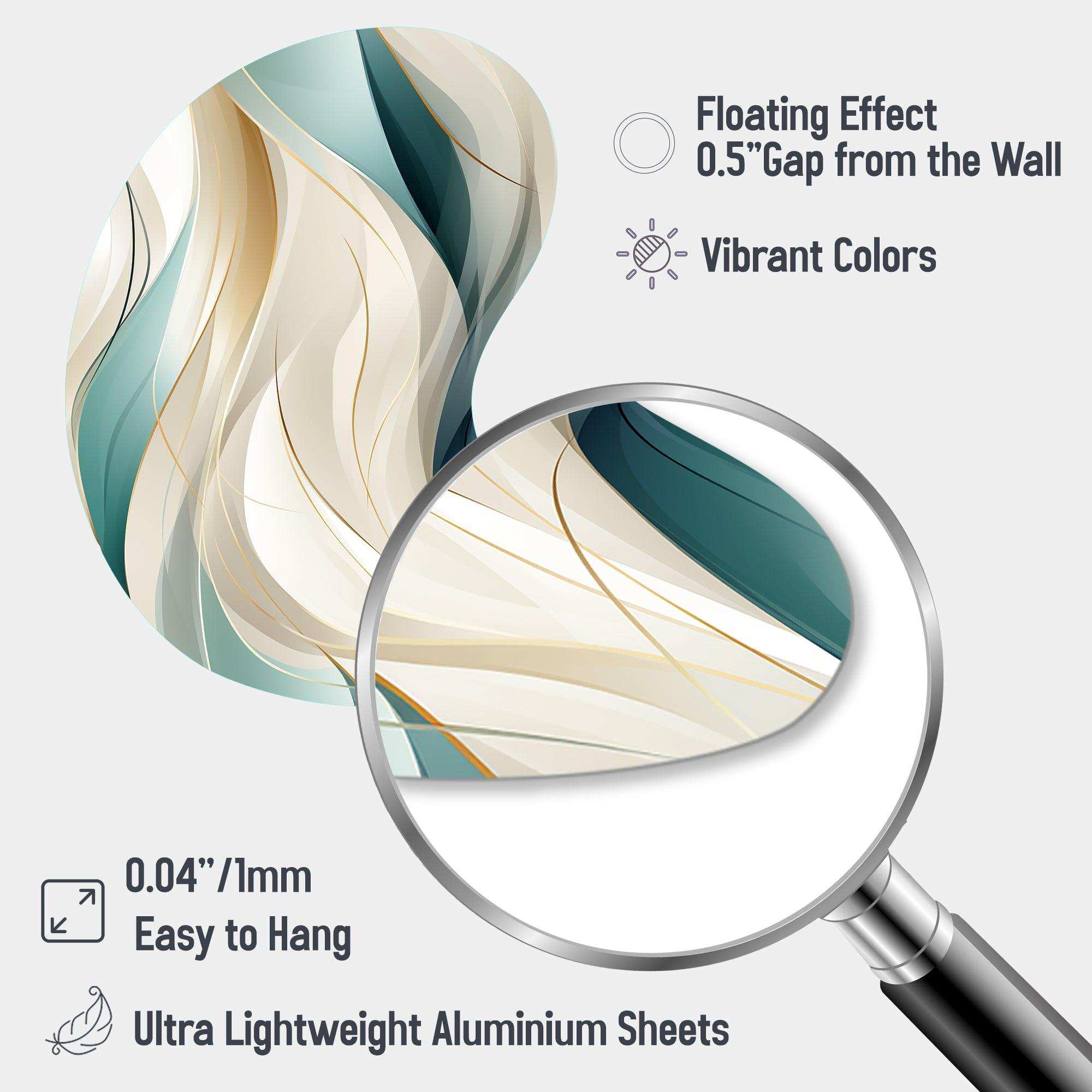 Subdued Elegance - Asymmetric Metal Wall Art