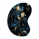 Darkened Reflections Moody Patterns - Asymmetric Metal Wall Art