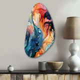 Artistic Whirls Paisley Pattern - Asymmetric Metal Wall Art