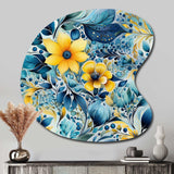 Watercolor Dreams Paisley Pattern - Asymmetric Metal Wall Art