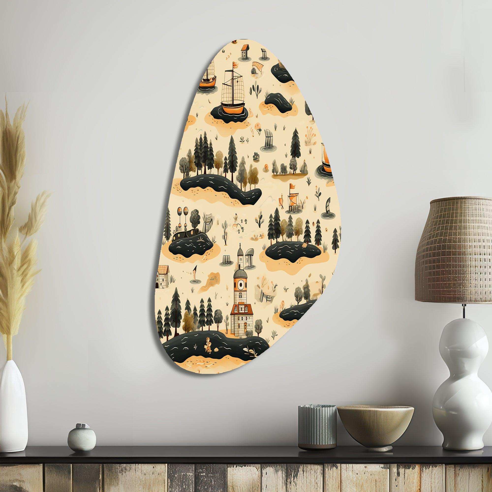 Pirate Treasure Hunt - Asymmetric Metal Wall Art