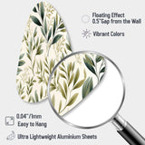 Tranquil Leaves - Asymmetric Metal Wall Art