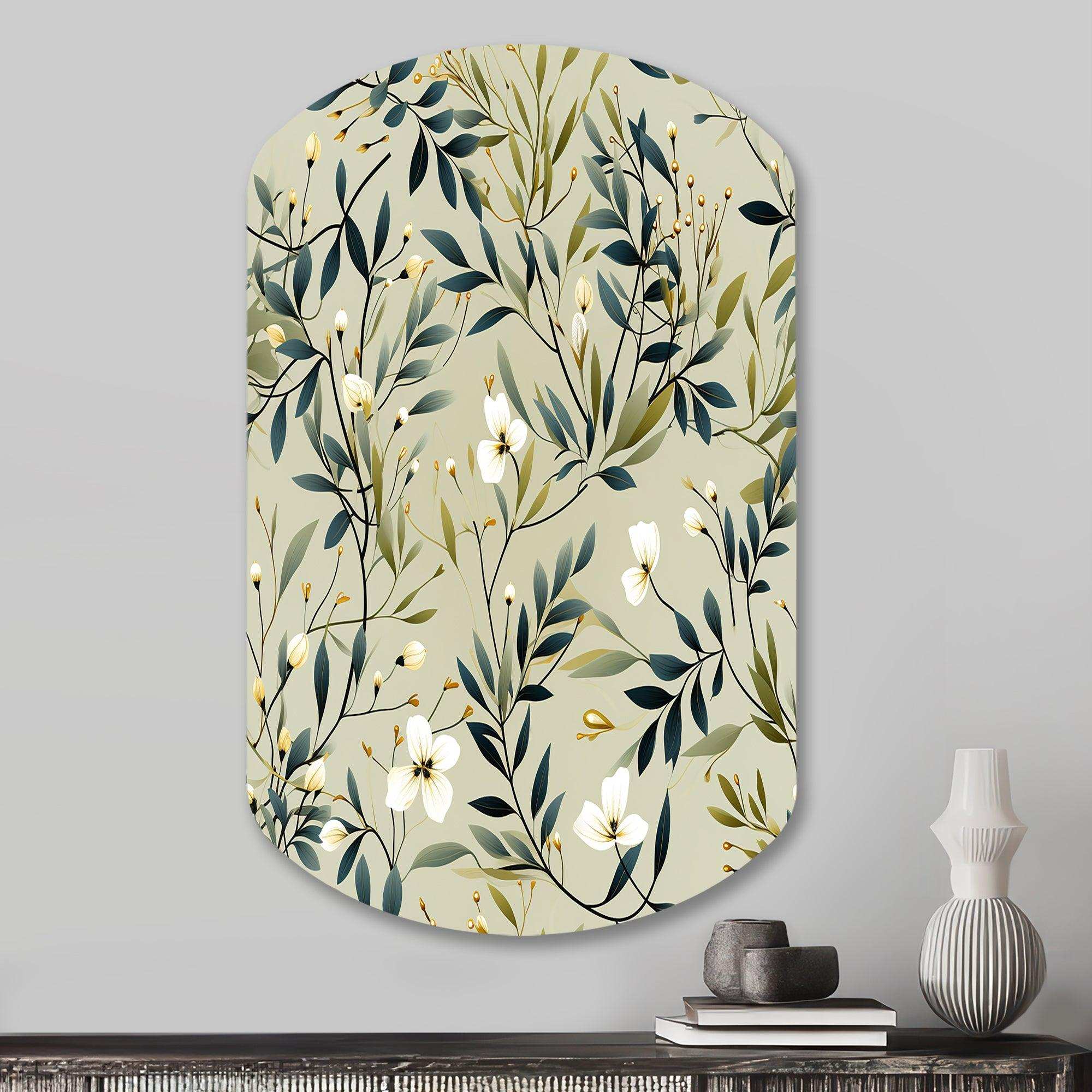 Zen Foliage - Asymmetric Metal Wall Art