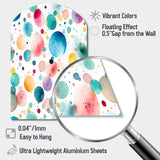 Watercolor Delight Polka Dots Pattern - Asymmetric Metal Wall Art