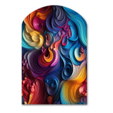 Popart Psychedelic Swirls - Asymmetric Metal Wall Art