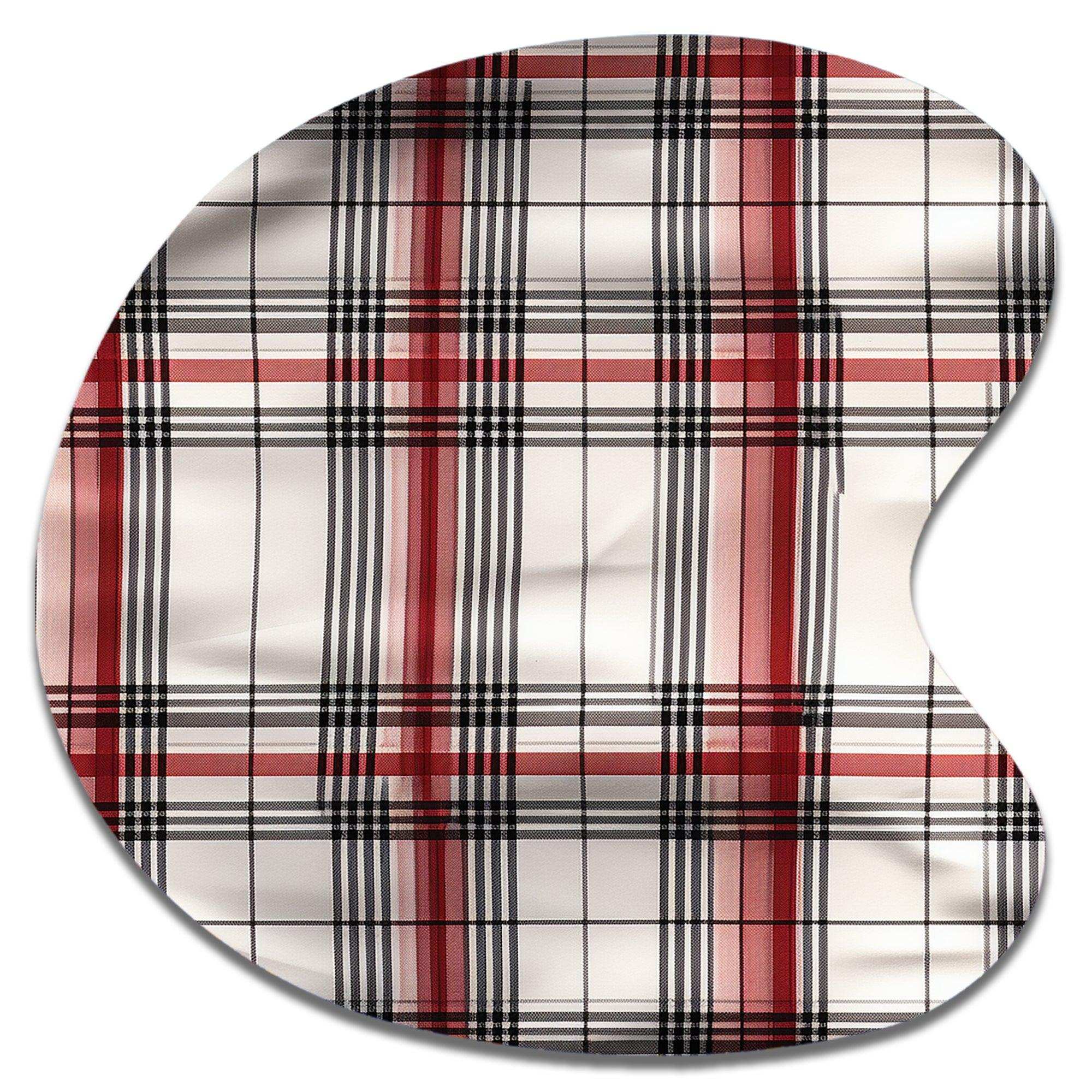 Rustic Farmhouse Plaid - Asymmetric Metal Wall Art