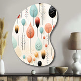 Pastel Scandinavian Geometric Shapes - Asymmetric Metal Wall Art