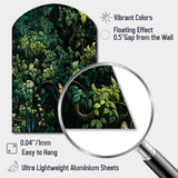 Emerald Canopy Forest - Asymmetric Metal Wall Art
