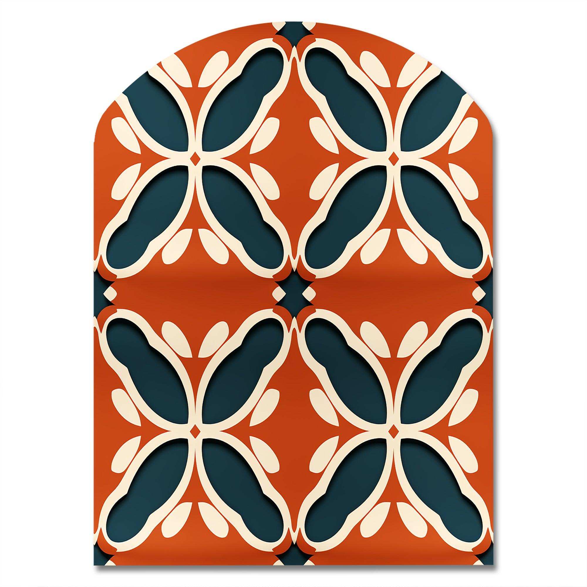 Terra Cotta Trellis Charm - Asymmetric Metal Wall Art